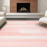 Ultra Soft Area Rug, Non Slip, Stain Resistant, Washable Area Rugs for Living Room, Bedroom, Vibrant Chic Tasseled Texture(Pink)