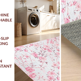 Ultra Soft Area Rug, Non Slip, Stain Resistant, Washable Area Rugs for Living Room, Bedroom, Artistic Gray and Yellow Harmony(Pink)
