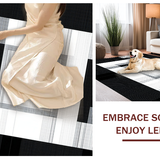 Ultra Soft Area Rug, Non Slip, Stain Resistant, Washable Area Rugs for Living Room, Bedroom, Dynamic Abstract Symmetrical Design(Black)