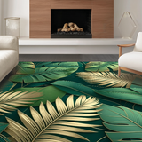 Ultra Soft Area Rug, Non Slip, Stain Resistant, Washable Area Rugs for Living Room, Bedroom, Serene Greenery Patterned Accent(Green)