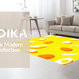 Ultra Soft Area Rug, Non Slip, Stain Resistant, Washable Area Rugs for Living Room, Bedroom, Playful Contemporary Art Piece(Yellow)