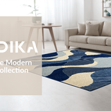 Contemporary Curvilinear Motif(Blue)