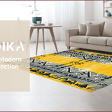 Ultra Soft Area Rug, Non Slip, Stain Resistant, Washable Area Rugs for Living Room, Bedroom, Non-Slip Grey Yellow Kitchen Area Rug(Yellow)