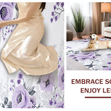 Ultra Soft Area Rug, Non Slip, Stain Resistant, Washable Area Rugs for Living Room, Bedroom, Artistic Floral Swirl Aesthetic(Purple)