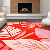 Tropical Abstract Leaf(Red)