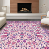 Ultra Soft Area Rug, Non Slip, Stain Resistant, Washable Area Rugs for Living Room, Bedroom, Serene Minimalist Botanical Outline(Pink)