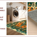 Ultra Soft Area Rug, Non Slip, Stain Resistant, Washable Area Rugs for Living Room, Bedroom, Boho Serenity Oasis Rug Escape(Orange)