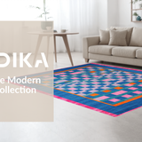 Chic Multicolor Graphic Arrangement(Blue)