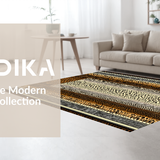 Ultra Soft Area Rug, Non Slip, Stain Resistant, Washable Area Rugs for Living Room, Bedroom, Earthy Tones Contemporary Motif(Brown)