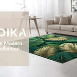 Ultra Soft Area Rug, Non Slip, Stain Resistant, Washable Area Rugs for Living Room, Bedroom, Serene Greenery Patterned Accent(Green)
