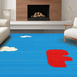 Lively Cartoonish Patterned Style(Blue)