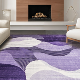 Ultra Soft Area Rug, Non Slip, Stain Resistant, Washable Area Rugs for Living Room, Bedroom, Vibrant Modern Ombre Design(Purple)