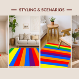 Bright Colorful Geometric Play Surface(Red)