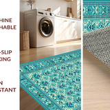 Modern Textured Ogee Print(Green)