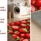 Ultra Soft Area Rug, Non Slip, Stain Resistant, Washable Area Rugs for Living Room, Bedroom, Cheerful Fruit-Shaped Decorative Piece(Red)