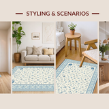 Ultra Soft Area Rug, Non Slip, Stain Resistant, Washable Area Rugs for Living Room, Bedroom, Serene Beach Vibes Decorative Piece(Blue)