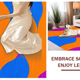 Ultra Soft Area Rug, Non Slip, Stain Resistant, Washable Area Rugs for Living Room, Bedroom, Eclectic Groovy Swirl Pattern(Orange)