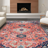 Luxurious Low Pile Geometric Style(Red)