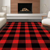 Cozy Black White Check(Red)