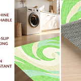 Lively Cream and Green Tiled Look(Green)
