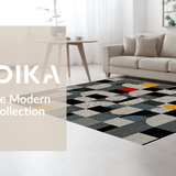 Ultra Soft Area Rug, Non Slip, Stain Resistant, Washable Area Rugs for Living Room, Bedroom, Luxurious Minimalist Diamond Texture(Gray)