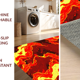 Ultra Soft Area Rug, Non Slip, Stain Resistant, Washable Area Rugs for Living Room, Bedroom, Radiant Ember Color Spectrum(Red)