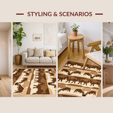 Charming Rustic Cow Imagery(Beige)