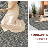 Ultra Soft Area Rug, Non Slip, Stain Resistant, Washable Area Rugs for Living Room, Bedroom, Elegant Trellis Rustic Aesthetic(Gray)