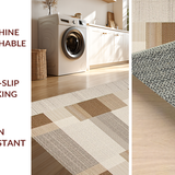 Ultra Soft Area Rug, Non Slip, Stain Resistant, Washable Area Rugs for Living Room, Bedroom, Elegant Subtle Striped Design(Beige)