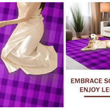 Ultra Soft Area Rug, Non Slip, Stain Resistant, Washable Area Rugs for Living Room, Bedroom, Dynamic Colorful Phrase with Modern Aesthetic(Purple)
