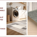 Ultra Soft Area Rug, Non Slip, Stain Resistant, Washable Area Rugs for Living Room, Bedroom, Artistic Grey Tiled Aesthetic(Gray)