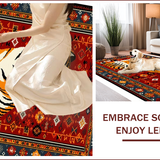 Ultra Soft Area Rug, Non Slip, Stain Resistant, Washable Area Rugs for Living Room, Bedroom, Funky Ethnic Animal Print(Red)