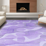 Ultra Soft Area Rug, Non Slip, Stain Resistant, Washable Area Rugs for Living Room, Bedroom, Sleek Minimalist Color Blend(Purple)