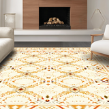 Rustic Earthy Patterned Trellis Motif(Beige)