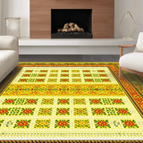 Ultra Soft Area Rug, Non Slip, Stain Resistant, Washable Area Rugs for Living Room, Bedroom, Vivid Sunburst Geometric Arrangement(Yellow)
