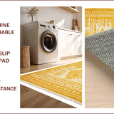 Ultra Soft Area Rug, Non Slip, Stain Resistant, Washable Area Rugs for Living Room, Bedroom, Southwest Inspired Geometric Harmony(Yellow)