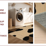 Ultra Soft Area Rug, Non Slip, Stain Resistant, Washable Area Rugs for Living Room, Bedroom, Luxurious Shaggy Cheetah Charm(Beige)