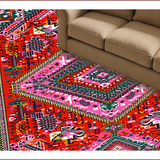 Ultra Soft Area Rug, Non Slip, Stain Resistant, Washable Area Rugs for Living Room, Bedroom, Vibrant Nature-Inspired Yoga Space Plush Carpet(Red)
