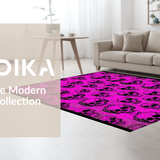 Ultra Soft Area Rug, Non Slip, Stain Resistant, Washable Area Rugs for Living Room, Bedroom, Dramatic Dark-Themed Welcome Mat(Pink)