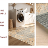 Ultra Soft Area Rug, Non Slip, Stain Resistant, Washable Area Rugs for Living Room, Bedroom, Handmade Distressed Wool Viscose(Beige)