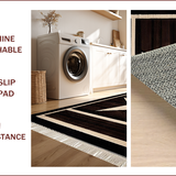Ultra Soft Area Rug, Non Slip, Stain Resistant, Washable Area Rugs for Living Room, Bedroom, Elegant Earthy Textured Motif(Brown)