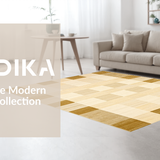 Ultra Soft Area Rug, Non Slip, Stain Resistant, Washable Area Rugs for Living Room, Bedroom, Sophisticated Cream Beige Geometric(Beige)