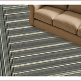 Ultra Soft Area Rug, Non Slip, Stain Resistant, Washable Area Rugs for Living Room, Bedroom, Chic Black Ivory Trellis Aesthetic(Gray)