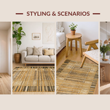 Elegant Linear Patterned Design(Beige)