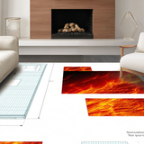 Ultra Soft Area Rug, Non Slip, Stain Resistant, Washable Area Rugs for Living Room, Bedroom, Bold Rustic Lava Flow Pattern(Brown)