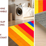 Ultra Soft Area Rug, Non Slip, Stain Resistant, Washable Area Rugs for Living Room, Bedroom, Vibrant Contemporary Wave Pattern(Red)