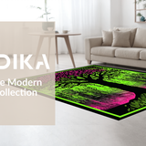 Ultra Soft Area Rug, Non Slip, Stain Resistant, Washable Area Rugs for Living Room, Bedroom, Radiant Spiritual Tree Motif(Black)