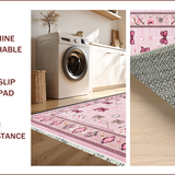 Ultra Soft Area Rug, Non Slip, Stain Resistant, Washable Area Rugs for Living Room, Bedroom, Whimsical Soft Color Palette(Pink)
