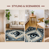 Dark Gray Rustic Medallion Accent(Gray)