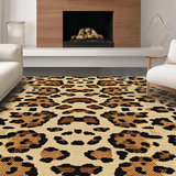 Ultra Soft Area Rug, Non Slip, Stain Resistant, Washable Area Rugs for Living Room, Bedroom, Modern Warmth with Exotic Flair(Beige)